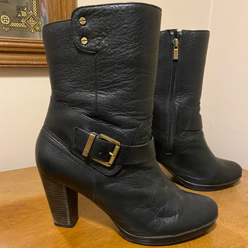 Clark’s mid high boots 3.5” heel